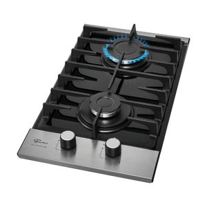 Cooktop Fischer 33795-92120 Platinium com Trempe de Ferro Fundido Gás 2 Bocas Preto Bivolt