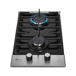 Cooktop Fischer 33795-92120 Platinium com Trempe de Ferro Fundido Gás 2 Bocas Preto Bivolt