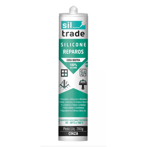 Silicone Sil Trade Reparos RTV Cura Neutra Cinza 280 g