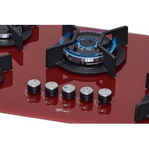 Cooktop Fischer 26298-62471 TC Infinity Gás 5 Bocas Vermelho Rouge Bivolt