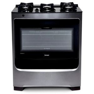 Fogão Consul CFS5VARUNA Gás Piso Com Mesa de Vidro 5Q Inox Bivolt