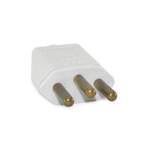 Plugue Alumbra 2731 Macho 2P+T Branco 10A 250V~