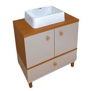 Balcão Berton Verona Cinamomo/Dust 80 Cm