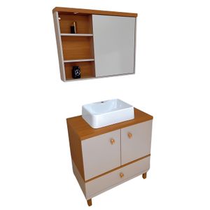 Balcão Berton Verona Cinamomo/Dust 80 Cm