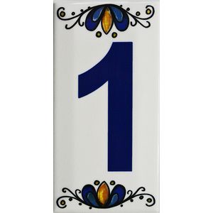 Numeral Gabriella HDN 01 7,5 x 15 Cm Cerâmica