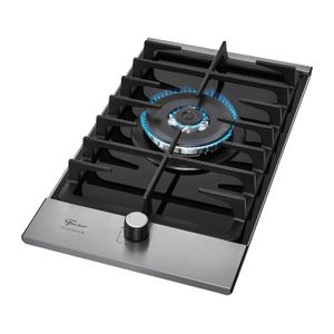 Cooktop Fischer 33790-92104 Platinium com Trempe de Ferro Fundido Gás 1 Boca Tripla Chama Preto Bivolt