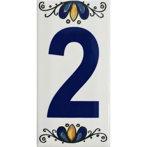 Numeral Gabriella HDN 02 7,5 x 15 Cm Cerâmica