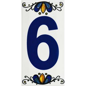 Numeral Gabriella HDN 06 7,5 x 15 Cm Cerâmica