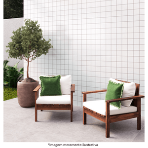 Revestimento Ceral Cinza Claro Telado Brilhante Classe A 30,7 x 30,7 Cm 2,07 m²