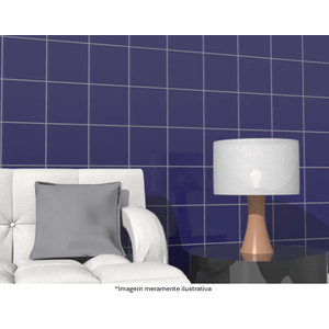 Revestimento Ceral Azul Cobalto Fachada Brilhante 20 x 20 Cm 1,69 m²