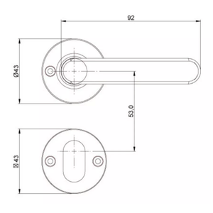 Fechadura Aliança 2600/11 Redonda Externa Inox Polido