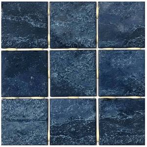 Revestimento Ceral Sancho Blue Telado Brilhante Classe A 10 x 10 Cm 2,07 m²