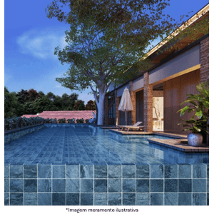 Revestimento Ceral Sancho Blue Telado Brilhante Classe A 10 x 10 Cm 2,07 m²
