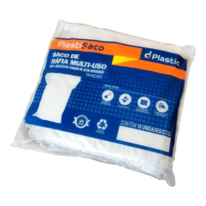 Saco de Ráfia Dplastic Trançado Multiuso Para Entulho 55 x 85 Cm 10 Unidades