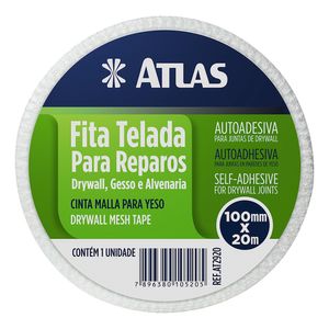 Fita Telada Atlas AT2920 Autoadesiva Para Drywall 100 mm 20 M