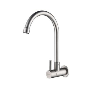 Torneira Doan NOX01 Parede Bica Longa P/ Cozinha 1/4 de Volta Inox