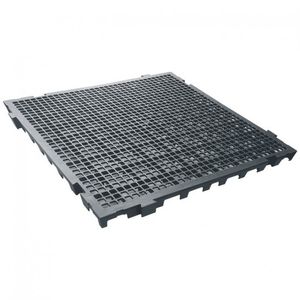Piso D'Zainer Plástico 50 x 50 Cm Cinza 2 Peças