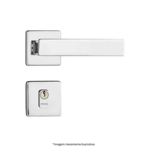 Fechadura Pado Quadra 701-80E Quadrada Externa Cromada
