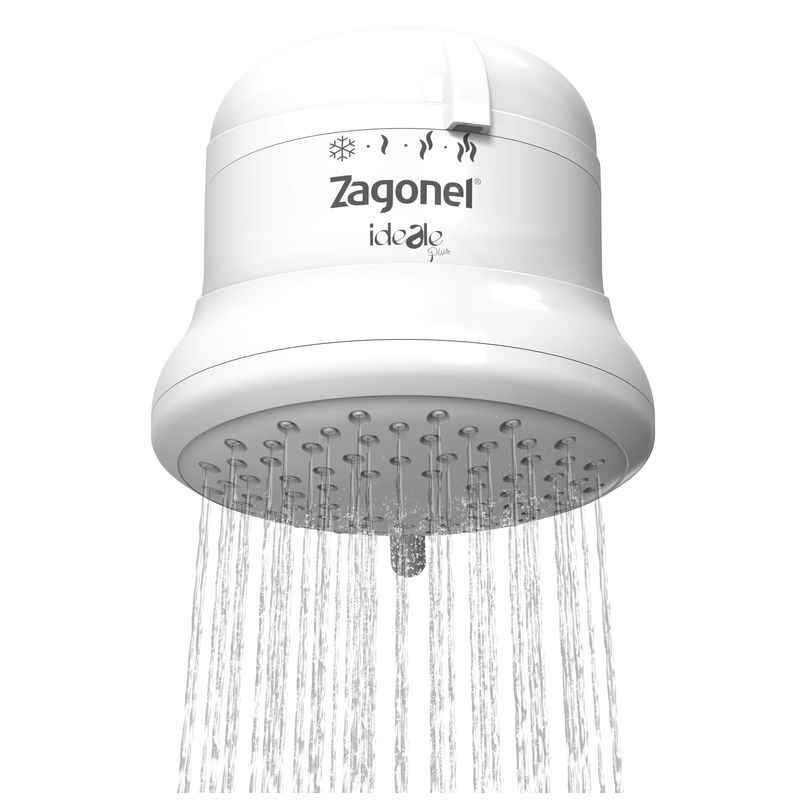 Ducha Zagonel Ideale Plus Com Cano 4 Temperaturas Branca 6800 W