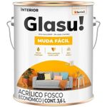 Tinta Glasu Acrílico Muda Fácil Fosco Branco Neve 3,6 L