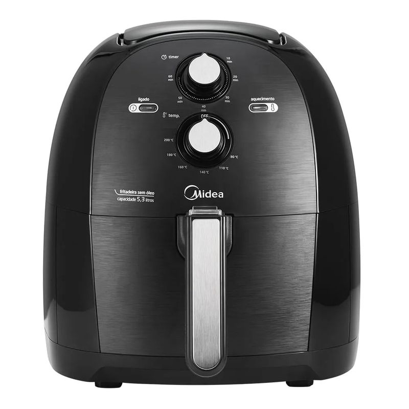 Fritadeira Midea FRB50P2 Sem Óleo Air Fryer 1700 W 220 V 5,3 L Preta