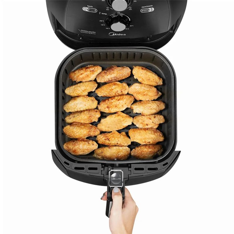 Fritadeira Midea FRB50P2 Sem Óleo Air Fryer 1700 W 220 V 5,3 L Preta