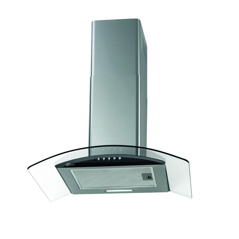 Coifa Fischer 28017-63480 Fit Parede C/ Vidro Curvo Inox 127 V 60 Cm