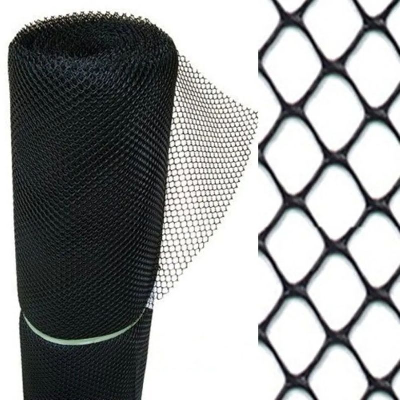 Tela Cercamento Pinteiro Plástica 1 x 10 M Preta