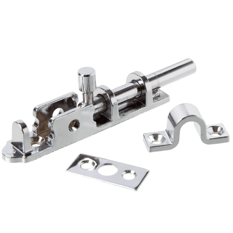 Trinco União Mundial Média Zamac Latão Cromado 90 mm