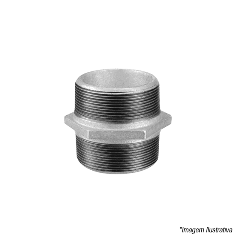 Niple Tupy Duplo 4' Galvanizado