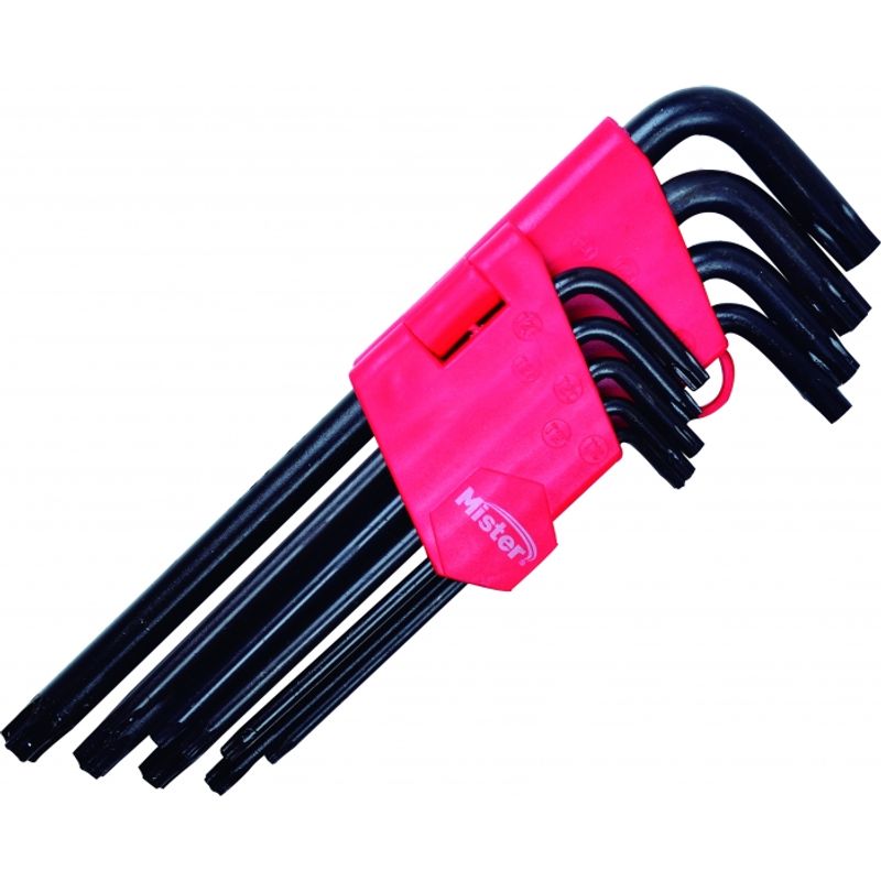 Kit de Chaves Mister Torx L Suporte T10 a T50 9 Peças