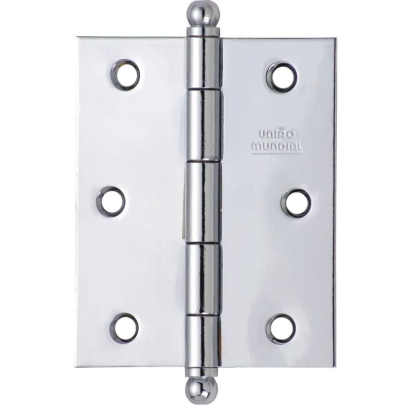Dobradiça União Mundial 205 Cromada 31/2'