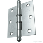 Dobradiça União Mundial 256 Com 2 Anéis Cromada 31/2'