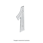 Numeral União Mundial 1 Zamac Cromado 45 mm