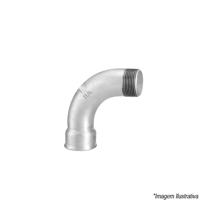 Curva Tupy Rosca Macho x Fêmea 90° 3/4' Galvanizada