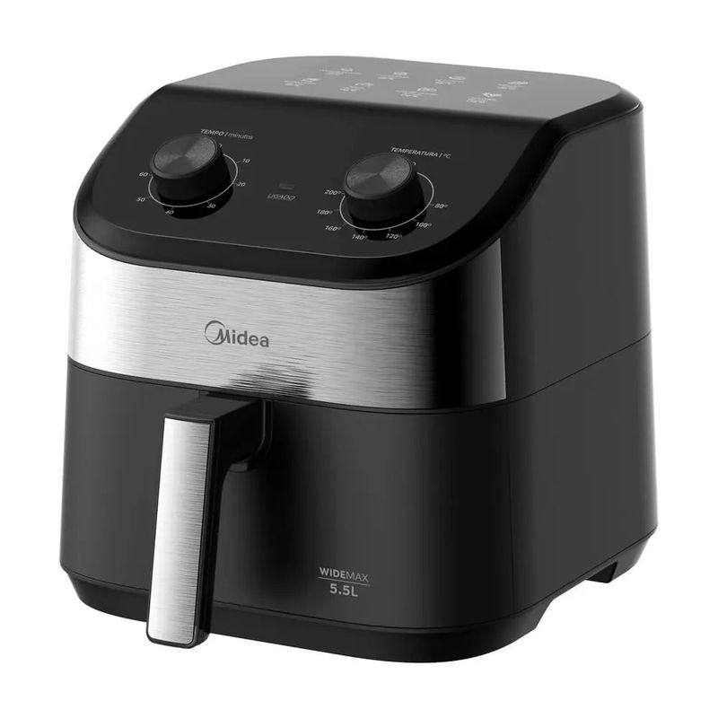 Fritadeira Midea FWM55P2 Sem Óleo Air Fryer Widemax 1900 W 220 V 5,5 L Preta