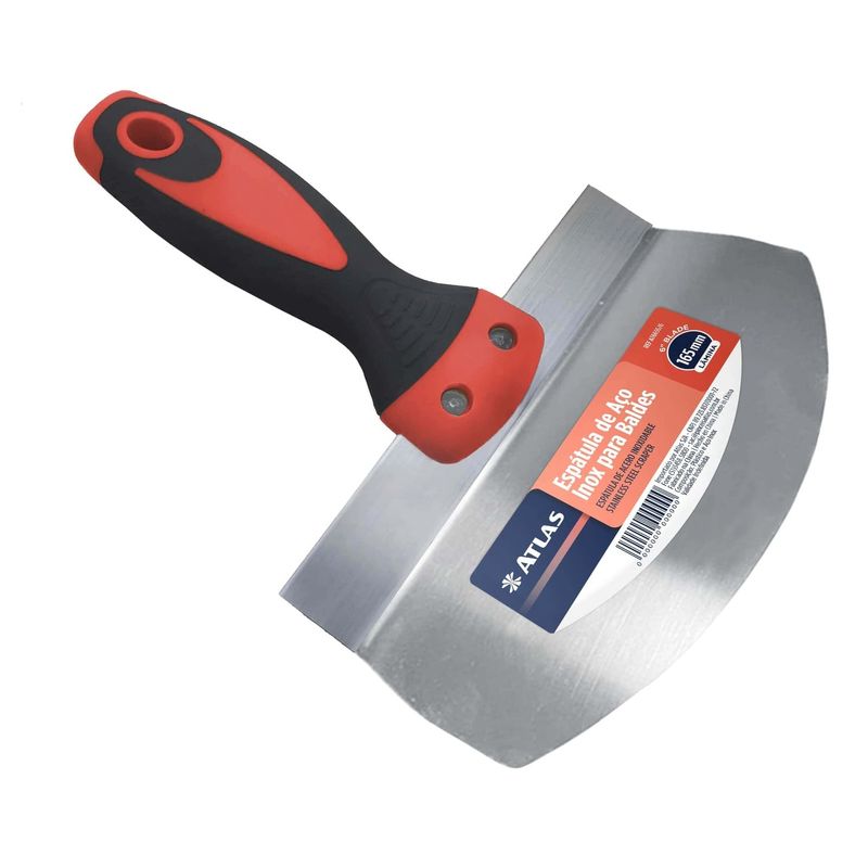 Espátula Atlas AT6655 Arredondada Para Baldes Inox 16,5 Cm