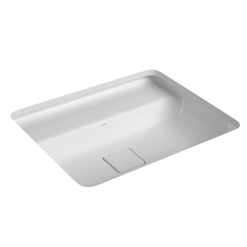 Cuba Deca Embutir Retangular Com Mesa L33050M17 Branca 55 x 45 Cm