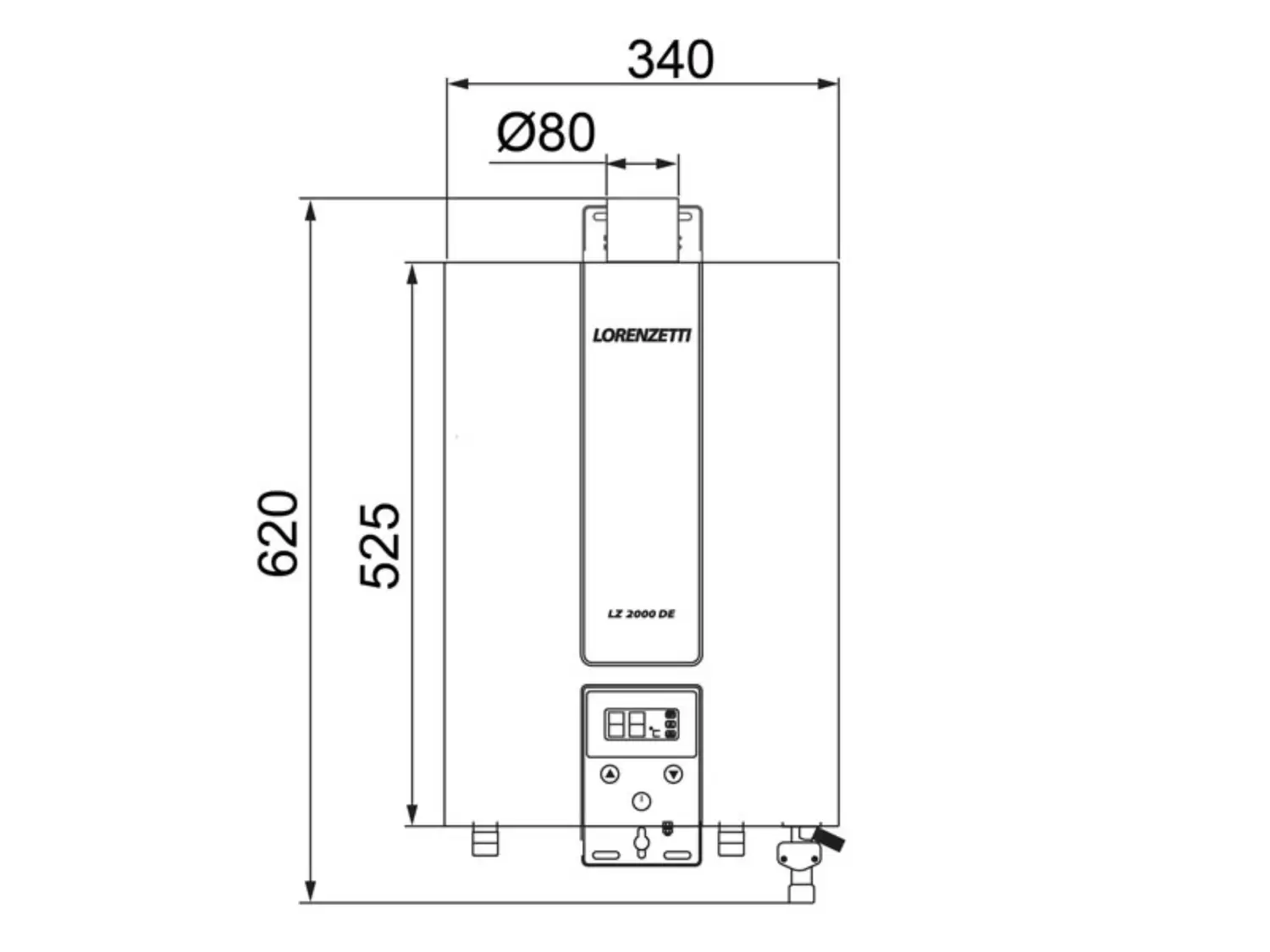 Aquecedor Lorenzetti LZ 2000DE GN 20 L Branco| Casas da Água