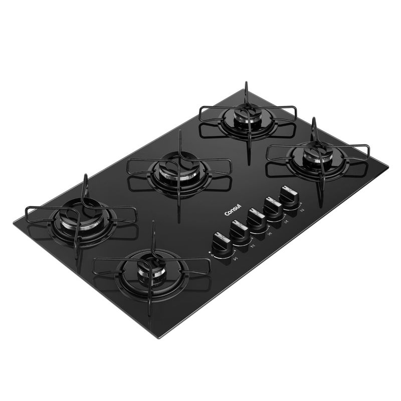 Cooktop Consul CD075BEUNA 5 Bocas Preto Bivolt