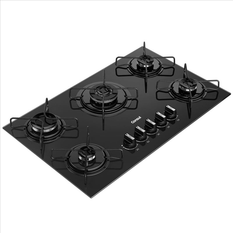 Cooktop Consul CDS75AEUNA 5 Bocas Preto Bivolt