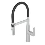 Misturador Deca Level Motion 2274CPT Mesa Bica Flexível P/ Cozinha Monocomando Preto/Cromado