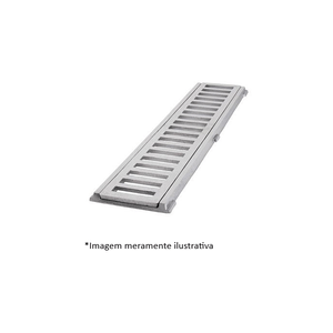 Grelha LG Mais Com Suporte Alumínio Escovado 15 x 50 Cm