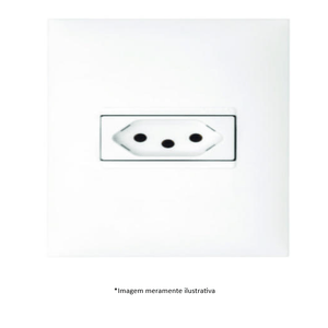 Conjunto Pial 615080 Pial Plus+ 1 Tomada 2P + T Branco 10A 250V~