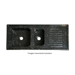 Pia Fiberblu Gourmet Marmorite Granitado Preto 1,2 M