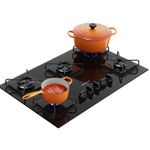 Cooktop Brastemp BDD75BEUNA Gás 5 Bocas Preto Bivolt