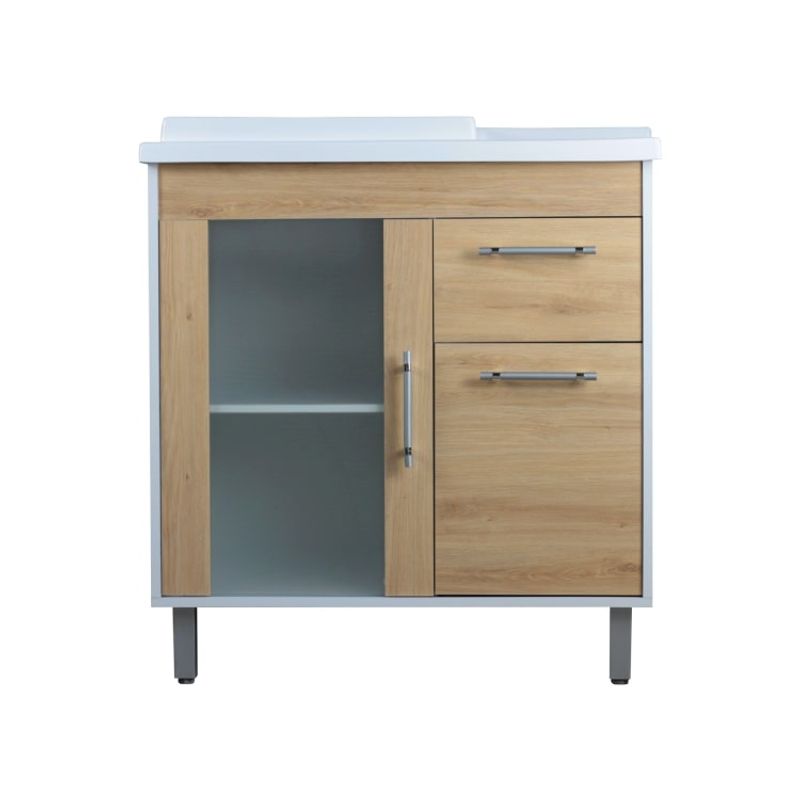 Balcão Mazzu Toscana Branco/Tropical 80 Cm