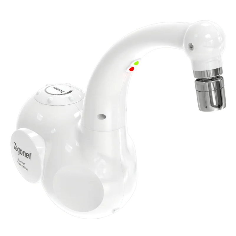 Torneira Zagonel Lumen Parede Elétrica Branca 5500 W