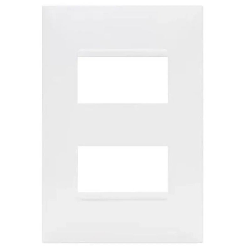 Placa Pial 618506 Pial Plus+ 2 Postos Separados 4' x 2' Branca