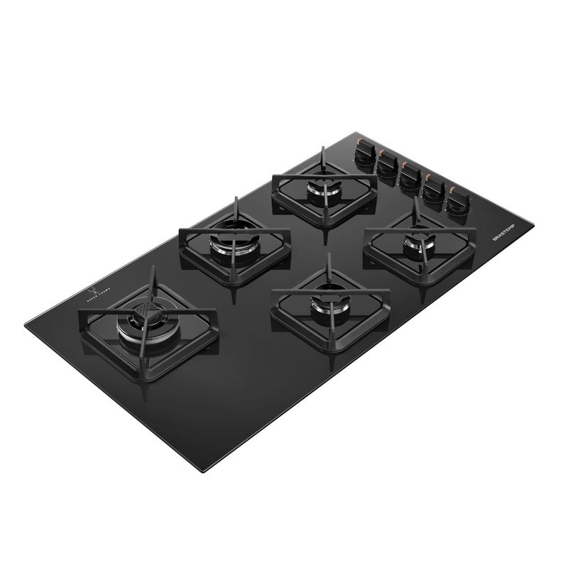 Cooktop Brastemp BDS85AEUNA Gás 5 Bocas Preto Bivolt